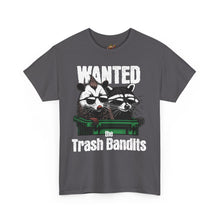 Load image into Gallery viewer, Wanted Trash Bandits Tee, Funny Graphic T-Shirt, Gift for Animal Lovers, Unique Dad Shirt, Comfy Everyday Wear
