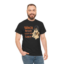 Load image into Gallery viewer, Witch Better Have My Candy Tee - Halloween Shirt, Unisex Graphic Tee, Ghost Design T-Shirt, Spooky Vibes Apparel, Trick or Treat Gift
