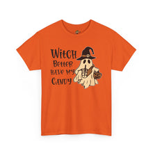 Load image into Gallery viewer, Witch Better Have My Candy Tee - Halloween Shirt, Unisex Graphic Tee, Ghost Design T-Shirt, Spooky Vibes Apparel, Trick or Treat Gift
