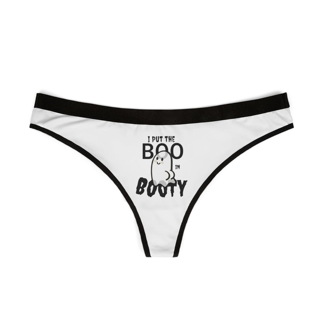 Cute Halloween Women's Thongs - I Put the Boo in Booty, Funny Underwear, Spooky Lingerie, Costume Party, Gift for Her, Adult humor