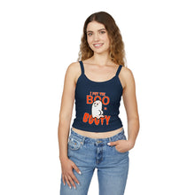 Load image into Gallery viewer, Halloween Ghost Spaghetti Strap Tank Top, Cute Spooky Top, Women&#39;s Casual Wear, Boo in Booty Tank, Fun Halloween Outfit, Halloween [...]
