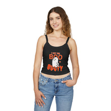 Load image into Gallery viewer, Halloween Ghost Spaghetti Strap Tank Top, Cute Spooky Top, Women&#39;s Casual Wear, Boo in Booty Tank, Fun Halloween Outfit, Halloween [...]
