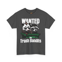 Load image into Gallery viewer, Wanted Trash Bandits Tee, Funny Graphic T-Shirt, Gift for Animal Lovers, Unique Dad Shirt, Comfy Everyday Wear
