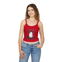 Load image into Gallery viewer, Halloween Ghost Spaghetti Strap Tank Top, Cute Spooky Top, Women&#39;s Casual Wear, Boo in Booty Tank, Fun Halloween Outfit, Halloween [...]

