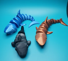 Load image into Gallery viewer, 3D Print, Articulated Shark, a captivating 3D print masterpiece, Shark Week
