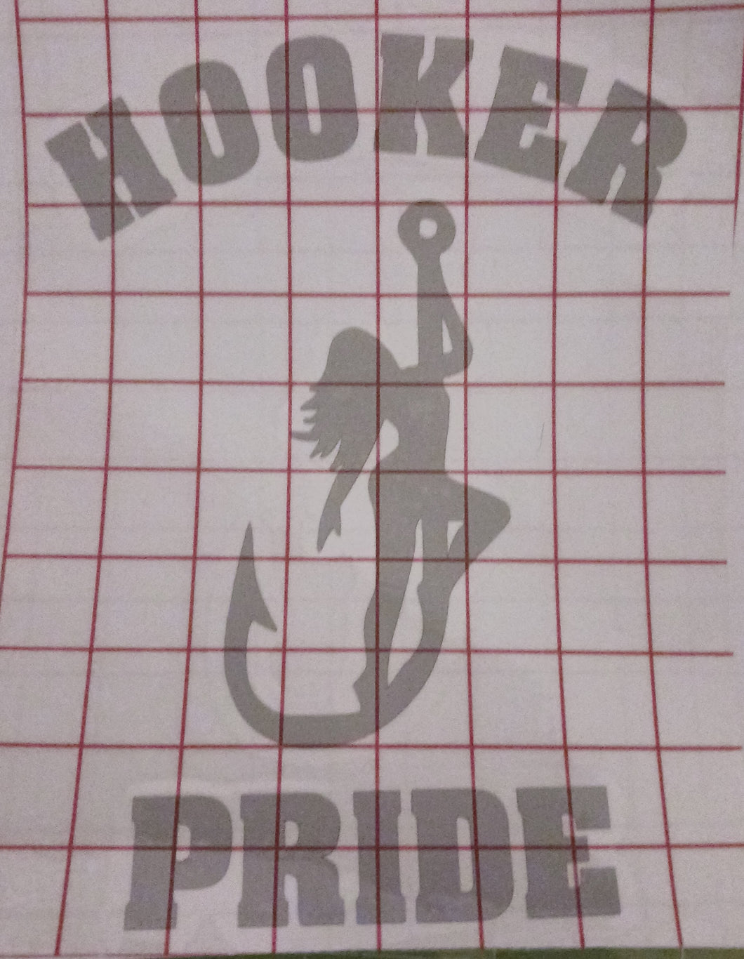 Hooker Pride Window Decal, Fishing Pride Decal