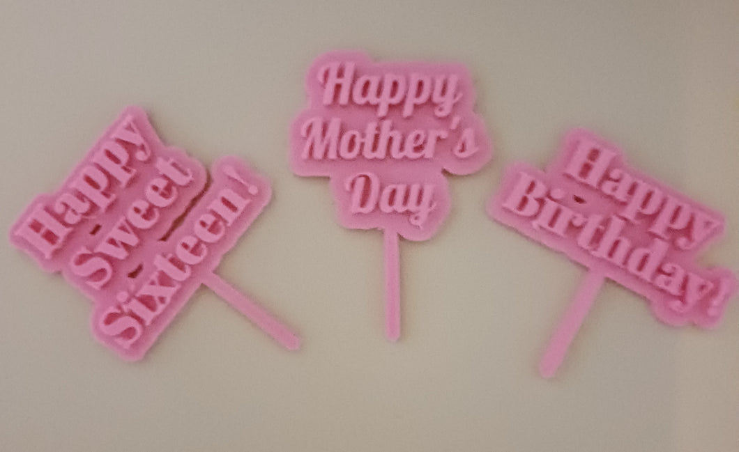 Cake Toppers for all type of Special days, Cupcakes, Birthday Cakes, Unique