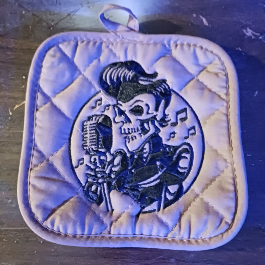 Unique Rockabilly Gift idea, Pot holder Kitchen Decor, Unique Gift Idea