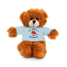 Load image into Gallery viewer, Gift for Infants a Stuffed Animals with Tee My Dad&#39;s A Firefighter
