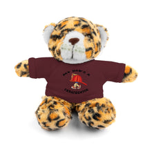 Load image into Gallery viewer, Gift for Infants a Stuffed Animals with Tee My Dad&#39;s A Firefighter

