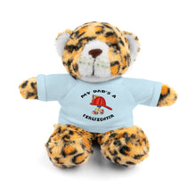 Load image into Gallery viewer, Gift for Infants a Stuffed Animals with Tee My Dad&#39;s A Firefighter

