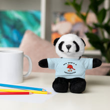 Load image into Gallery viewer, Gift for Infants a Stuffed Animals with Tee My Dad&#39;s A Firefighter
