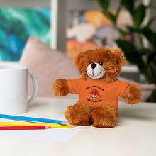 Load image into Gallery viewer, Gift for Infants a Stuffed Animals with Tee My Dad&#39;s A Firefighter
