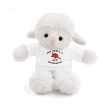 Load image into Gallery viewer, Gift for Infants a Stuffed Animals with Tee My Dad&#39;s A Firefighter
