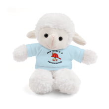 Load image into Gallery viewer, Gift for Infants a Stuffed Animals with Tee My Dad&#39;s A Firefighter
