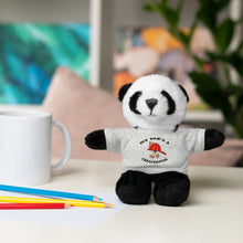 Load image into Gallery viewer, Gift for Infants a Stuffed Animals with Tee My Dad&#39;s A Firefighter
