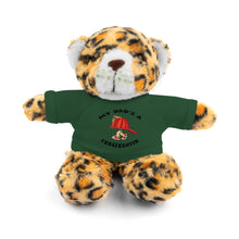 Load image into Gallery viewer, Gift for Infants a Stuffed Animals with Tee My Dad&#39;s A Firefighter
