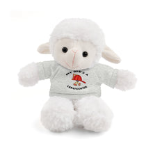 Load image into Gallery viewer, Gift for Infants a Stuffed Animals with Tee My Dad&#39;s A Firefighter
