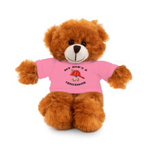 Load image into Gallery viewer, Gift for Infants a Stuffed Animals with Tee My Dad&#39;s A Firefighter
