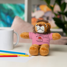 Load image into Gallery viewer, Gift for Infants a Stuffed Animals with Tee My Dad&#39;s A Firefighter
