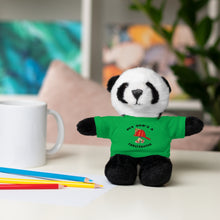 Load image into Gallery viewer, Gift for Infants a Stuffed Animals with Tee My Dad&#39;s A Firefighter
