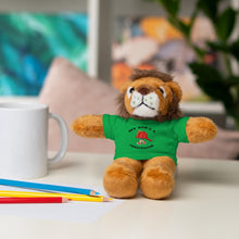Load image into Gallery viewer, Gift for Infants a Stuffed Animals with Tee My Dad&#39;s A Firefighter
